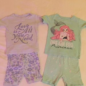 Lot of two short sleeve and shorts PJ sets.